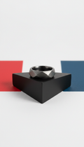 Apex Facet Steel Ring